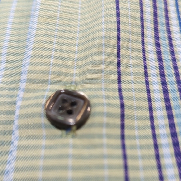 J. Garcia Men's Casual Shirt - Green and Blue Stripes - Picture 7 of 10